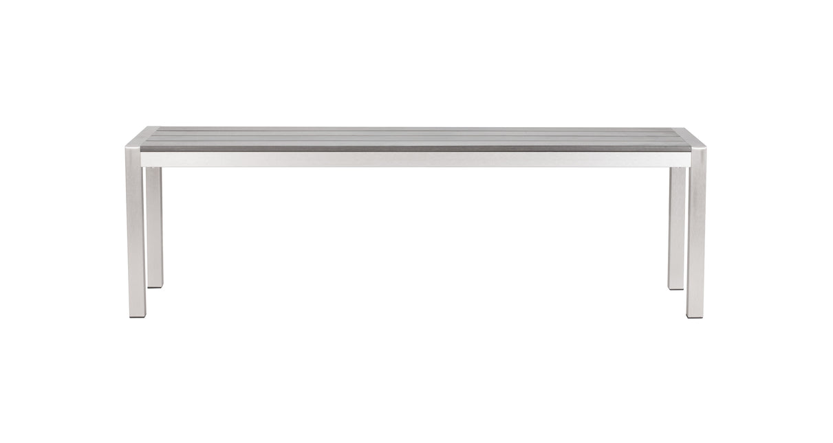 Metropolitan Double Bench Gray & Silver Seating TriadCommerceInc   