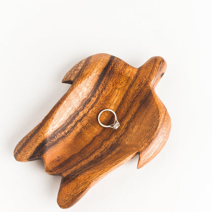 Acacia Wood Turtle Dish Tableware TriadCommerceInc   