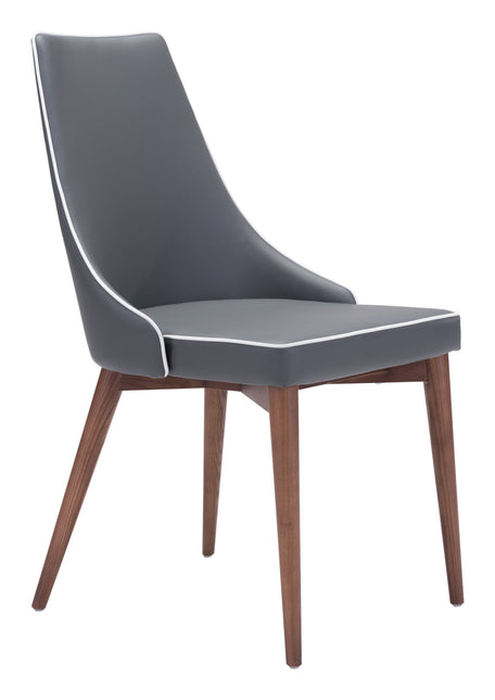 Moor Dining Chair (Set of 2) Dark Gray Chairs TriadCommerceInc Default Title  