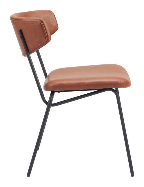 Charon Dining Chair (Set of 2) Vintage Brown Chairs TriadCommerceInc   