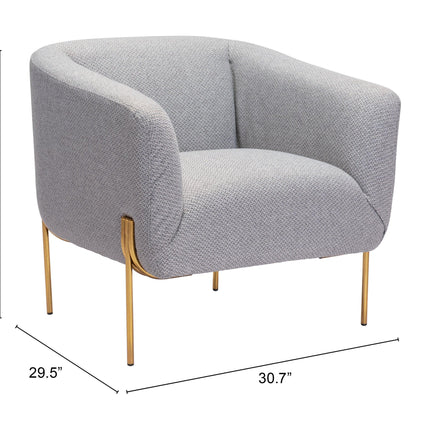 Micaela Armchair Gray Chairs TriadCommerceInc   