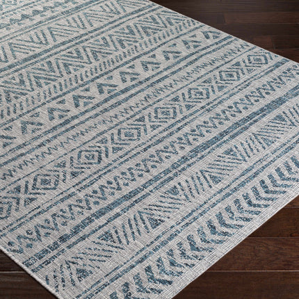Novato Aqua All Over Pattern Performance Rug Rugs TriadCommerceInc