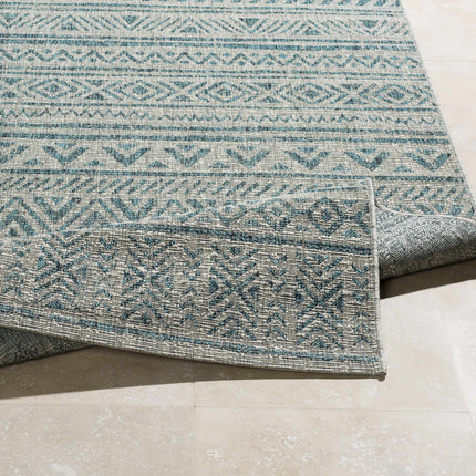 Novato Aqua All Over Pattern Performance Rug Rugs TriadCommerceInc