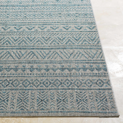 Novato Aqua All Over Pattern Performance Rug Rugs TriadCommerceInc