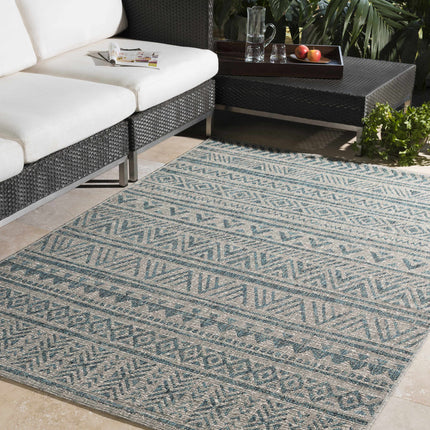 Novato Aqua All Over Pattern Performance Rug Rugs TriadCommerceInc