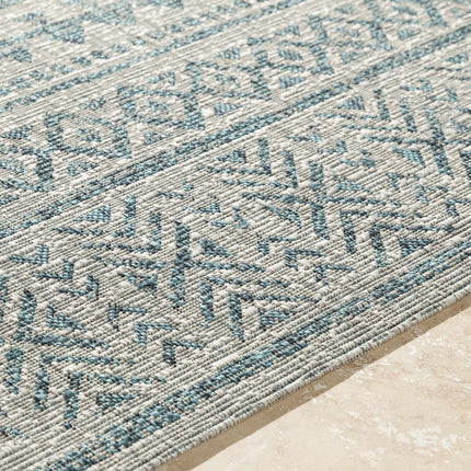 Novato Aqua All Over Pattern Performance Rug Rugs TriadCommerceInc