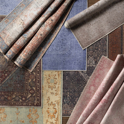 Bethany Vintage Flat Pile Washable Rug Rugs TriadCommerceInc