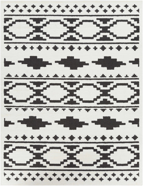 Amoret Black&White Pixel Rug Rugs TriadCommerceInc 7'10" x 10'3" Rectangle
