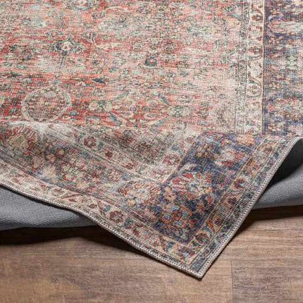 Rust Anahawan Distressed Washable Area Rug - Clearance Rugs TriadCommerceInc