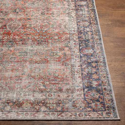 Rust Anahawan Distressed Washable Area Rug - Clearance Rugs TriadCommerceInc