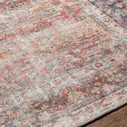 Rust Anahawan Distressed Washable Area Rug - Clearance Rugs TriadCommerceInc