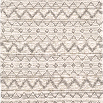 Whittington Gray&Cream Wool Rug - Clearance Rugs TriadCommerceInc 5' x 7'6" Rectangle