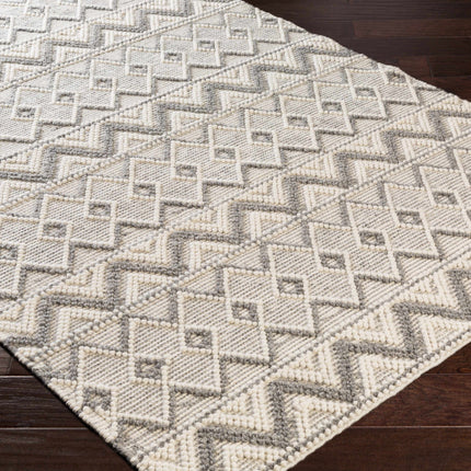 Whittington Gray&Cream Wool Rug - Clearance Rugs TriadCommerceInc