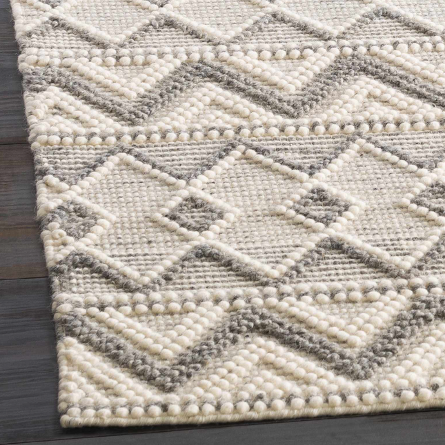 Whittington Gray&Cream Wool Rug - Clearance Rugs TriadCommerceInc