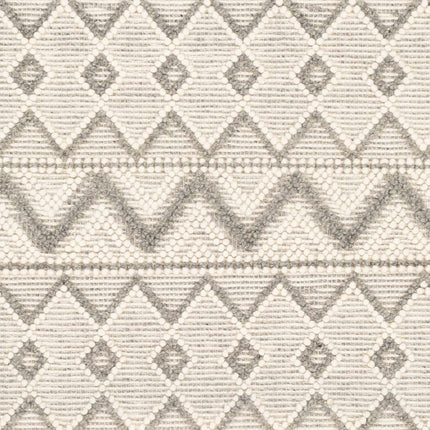 Whittington Gray&Cream Wool Rug - Clearance Rugs TriadCommerceInc
