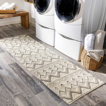 Whittington Gray&Cream Wool Rug - Clearance Rugs TriadCommerceInc