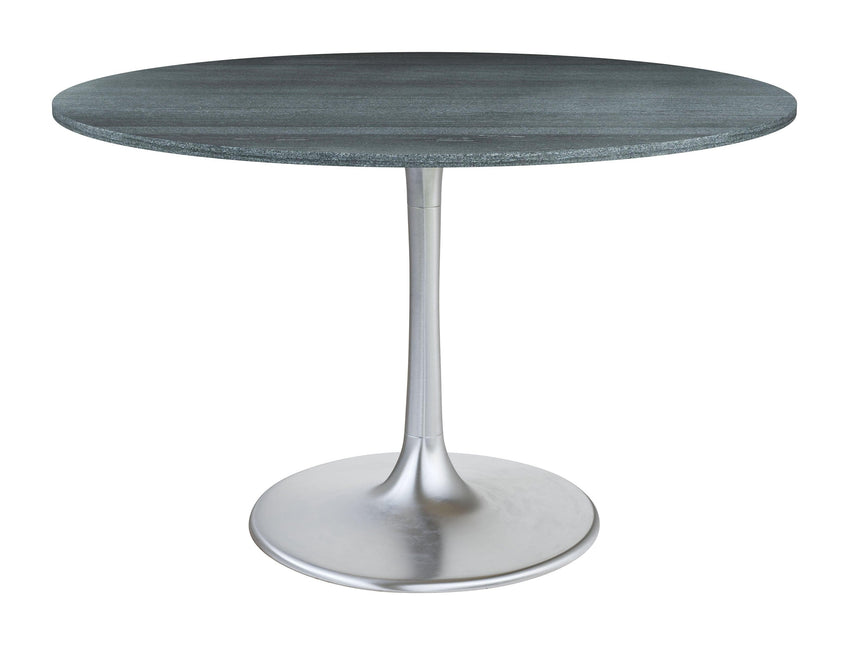 Metropolis Dining Table Gray & Silver Tables TriadCommerceInc Default Title  