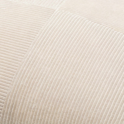 Aqil Beige Corduroy Patchwork Accent Pillow Throw Pillows TriadCommerceInc