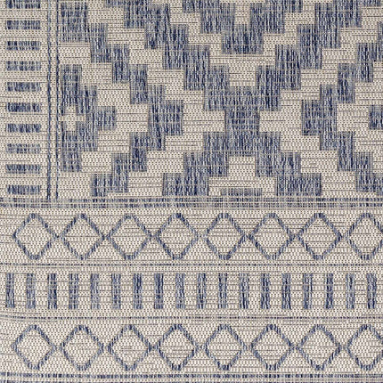 Armen Cream&Blue Outdoor Rug Rugs TriadCommerceInc