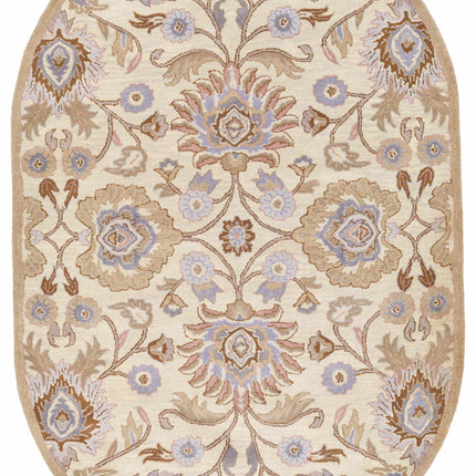 Conesus Hand Tufted Ivory 1109 Wool Rug Rugs TriadCommerceInc 6' x 9' Oval