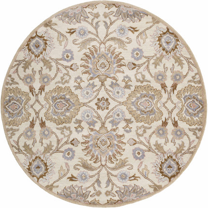 Conesus Hand Tufted Ivory 1109 Wool Rug Rugs TriadCommerceInc 6' Round