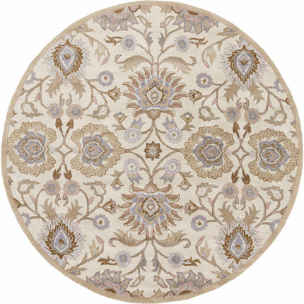 Conesus Hand Tufted Ivory 1109 Wool Rug Rugs TriadCommerceInc 8' Round