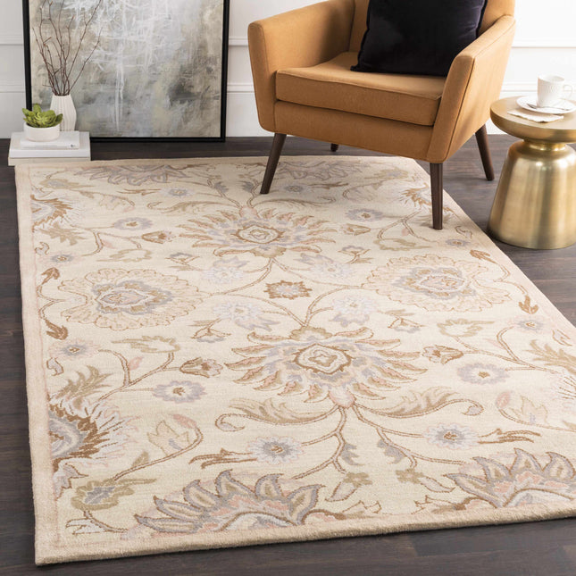 Conesus Hand Tufted Ivory 1109 Wool Rug Rugs TriadCommerceInc