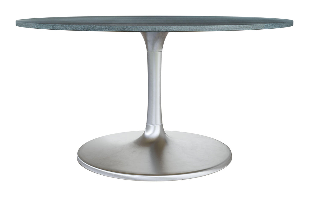Metropolis Dining Table (60") Gray & Silver Tables TriadCommerceInc   