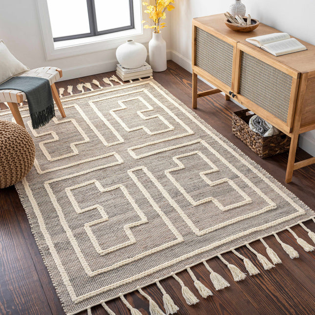 Azra Tasseled Jute&Wool Rug Rugs TriadCommerceInc