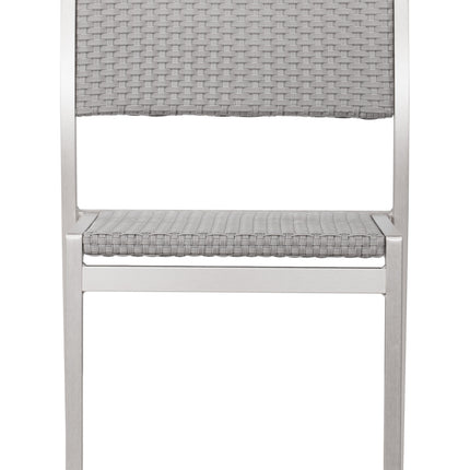 Metropolitan Armless Dining Chair (Set of 2) Gray & Silver Seating TriadCommerceInc   
