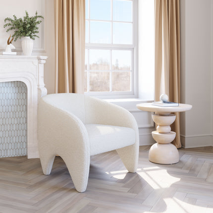 Lopta Accent Chair White Chairs TriadCommerceInc   