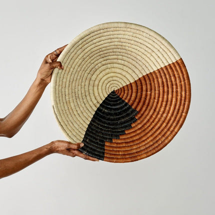 Mongu Tri-Color Hand-Woven Decorative Bowl Baskets & Vessels TriadCommerceInc