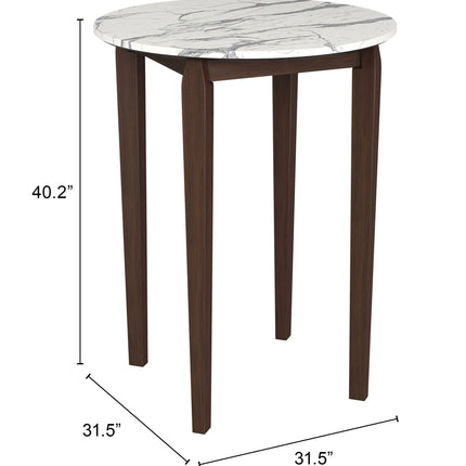Vernon Bar Table White Tables TriadCommerceInc   