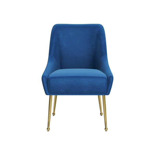 Maxine Dining Chair Navy Blue & Gold Chairs TriadCommerceInc   