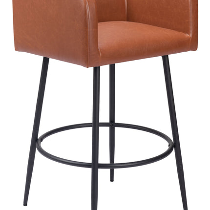 Horbat Barstool (Set of 2) Brown Barstools TriadCommerceInc   