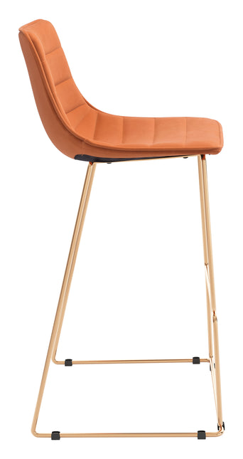 Adele Barstool (Set of 2) Orange & Gold Barstools TriadCommerceInc   