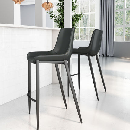 Magnus Barstool (Set of 2) Black Barstools TriadCommerceInc   