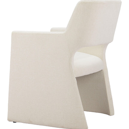 Minet Dining Chair Linen White Chairs TriadCommerceInc   
