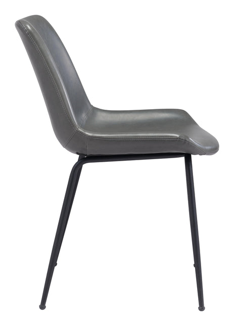Byron Dining Chair (Set of 2) Gray Chairs TriadCommerceInc   