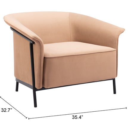 Burry Accent Chair Tan Chairs TriadCommerceInc   