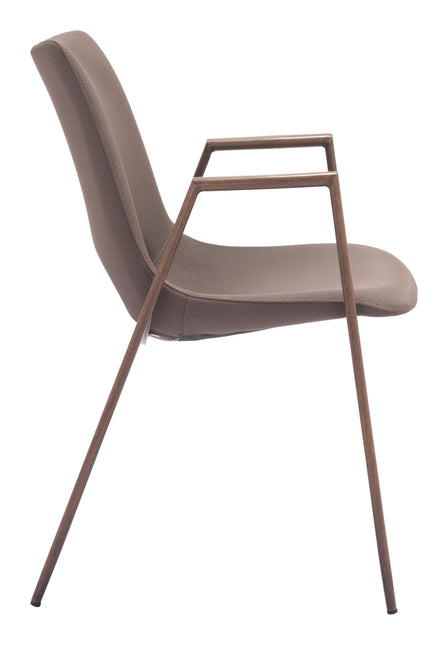 Desi Dining Chair (Set of 2) Brown & Walnut Chairs TriadCommerceInc   