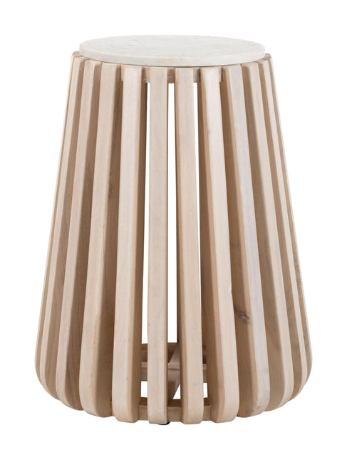 Cyprus Side Table White & Natural Side Tables TriadCommerceInc Default Title  