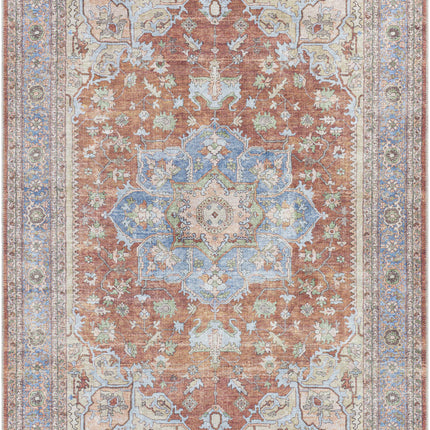 Brown Bagamanoc Medallion Washable Area Rug - Clearance Rugs TriadCommerceInc 5'3" x 7' Rectangle
