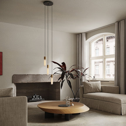 Basalt Triple Pendant in Brass Home Decor > Lighting > Ceiling Lights > Pendant Lights > Cluster Pendants TriadCommerceInc
