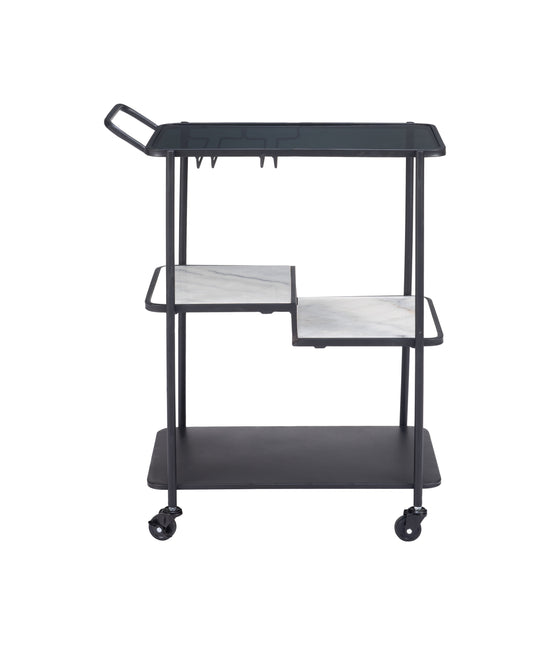 Constanza Bar Cart Black Storage TriadCommerceInc   
