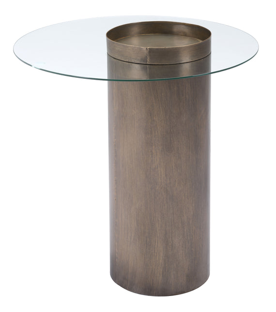 Emi End Table Antique Bronze Side Tables TriadCommerceInc   