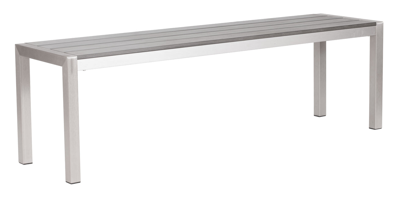 Metropolitan Double Bench Gray & Silver Seating TriadCommerceInc Default Title  