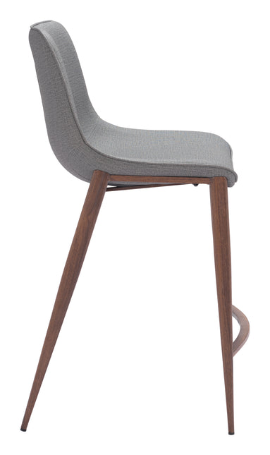 Magnus Counter Stool (Set of 2) Slate Gray & Walnut Counter Stools TriadCommerceInc   