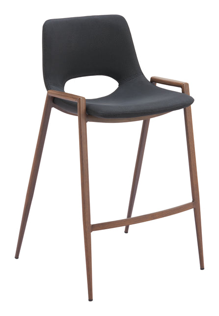 Desi Counter Stool (Set of 2) Black & Walnut Counter Stools TriadCommerceInc Default Title  
