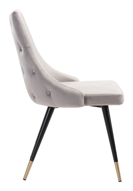 Piccolo Dining Chair (Set of 2) Gray Chairs TriadCommerceInc   